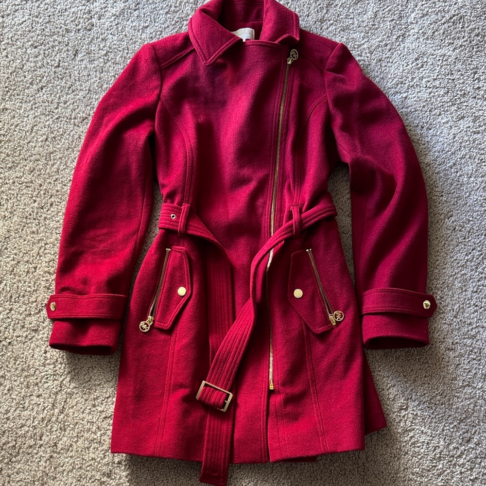 MICHAEL Michael Kors Red Trench Coat